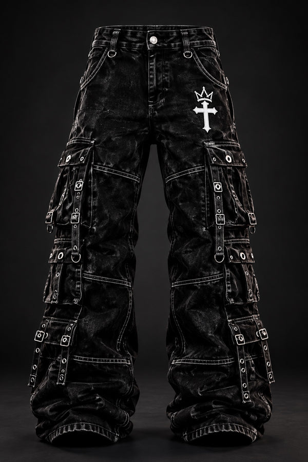 BLASS XTAR black cargo pants product photo