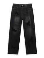 Men's Full Size Dove Applique Baggy Jeans Plus Size