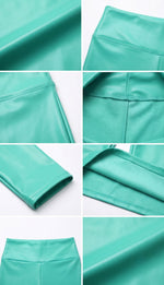 Sakkas Matte Liquid High Waist Stretch Leggings - Made in USA