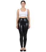 Sakkas Shiny Liquid Metallic High Waist Stretch Leggings - Made in USA
