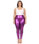 Sakkas Shiny Liquid Metallic High Waist Stretch Leggings - Made in USA