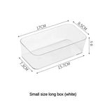 Unlimited Desk Drawer Organizers Set Plastic Bathroom Storage Makeup Organizer Clear Transparent Storage Box Bins Kitchen Gadget