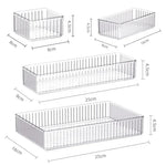 Unlimited Desk Drawer Organizers Set Plastic Bathroom Storage Makeup Organizer Clear Transparent Storage Box Bins Kitchen Gadget