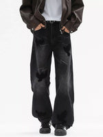 Men's Full Size Dove Applique Baggy Jeans Plus Size