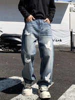 Men's Full Size Dove Applique Baggy Jeans Plus Size