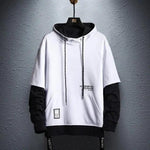 Hooded Sweatshirts Mens Letter Print Hoodies Streetwear Hip Hop Pullover Hoodie Men's Hooded Sweatshirt Men's Contrast Color Patchwork Hooded Sweatshirt Long Sleeve Pocket Jacket