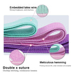 Long Resistance Bands 3 Strengths Purple, Pink and Green